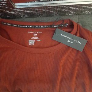 4XLT Red Shaquille O'Neal XLG Ribbed T-shirt